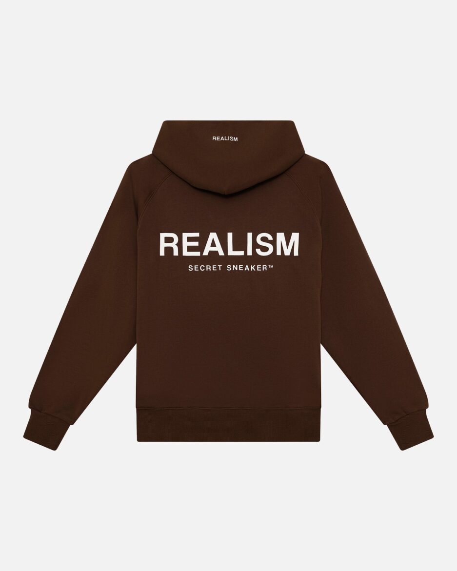 REALISM BACK LOGO HOODIE MOCHA