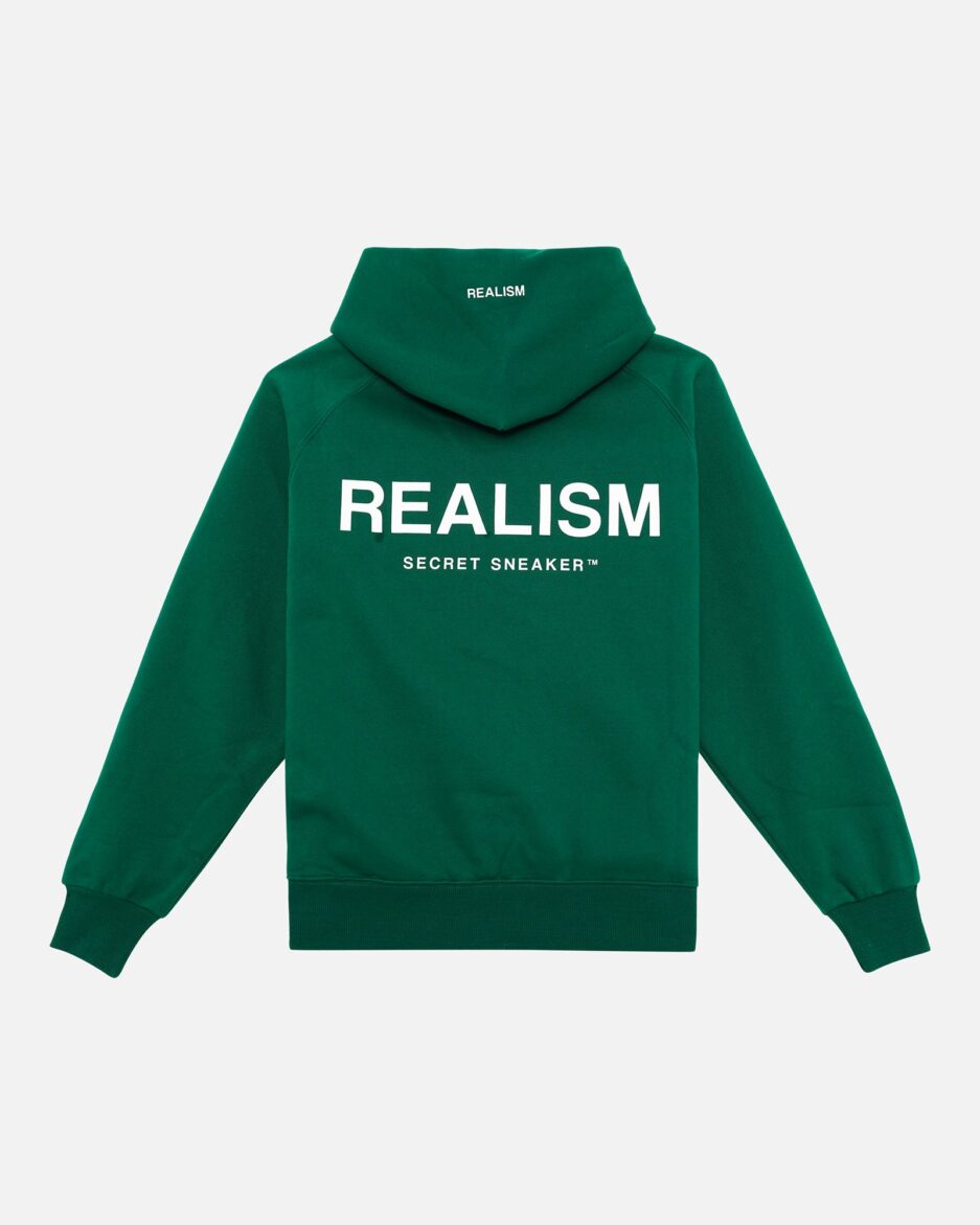 REALISM BACK LOGO HOODIE PINE GREEN