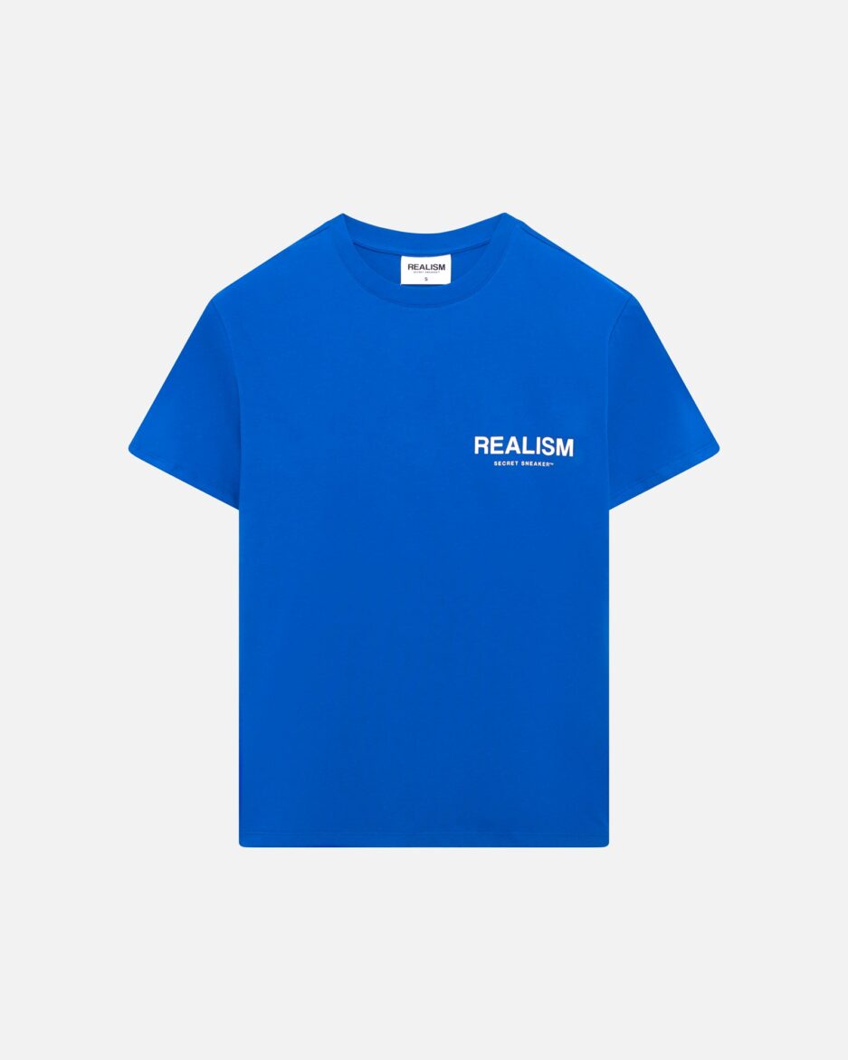 REALISM BACK LOGO TEE AZURE BLUE