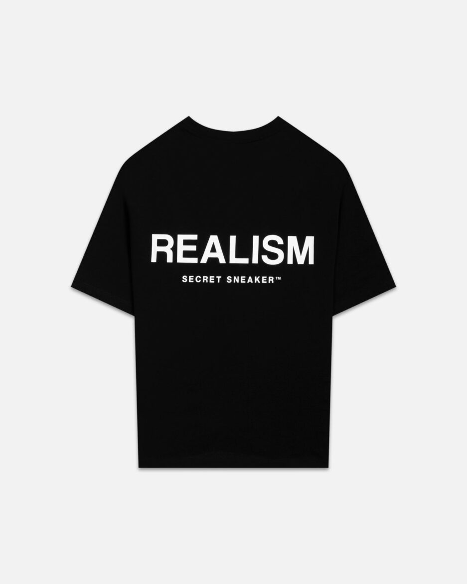 REALISM BACK LOGO TEE JET BLACK