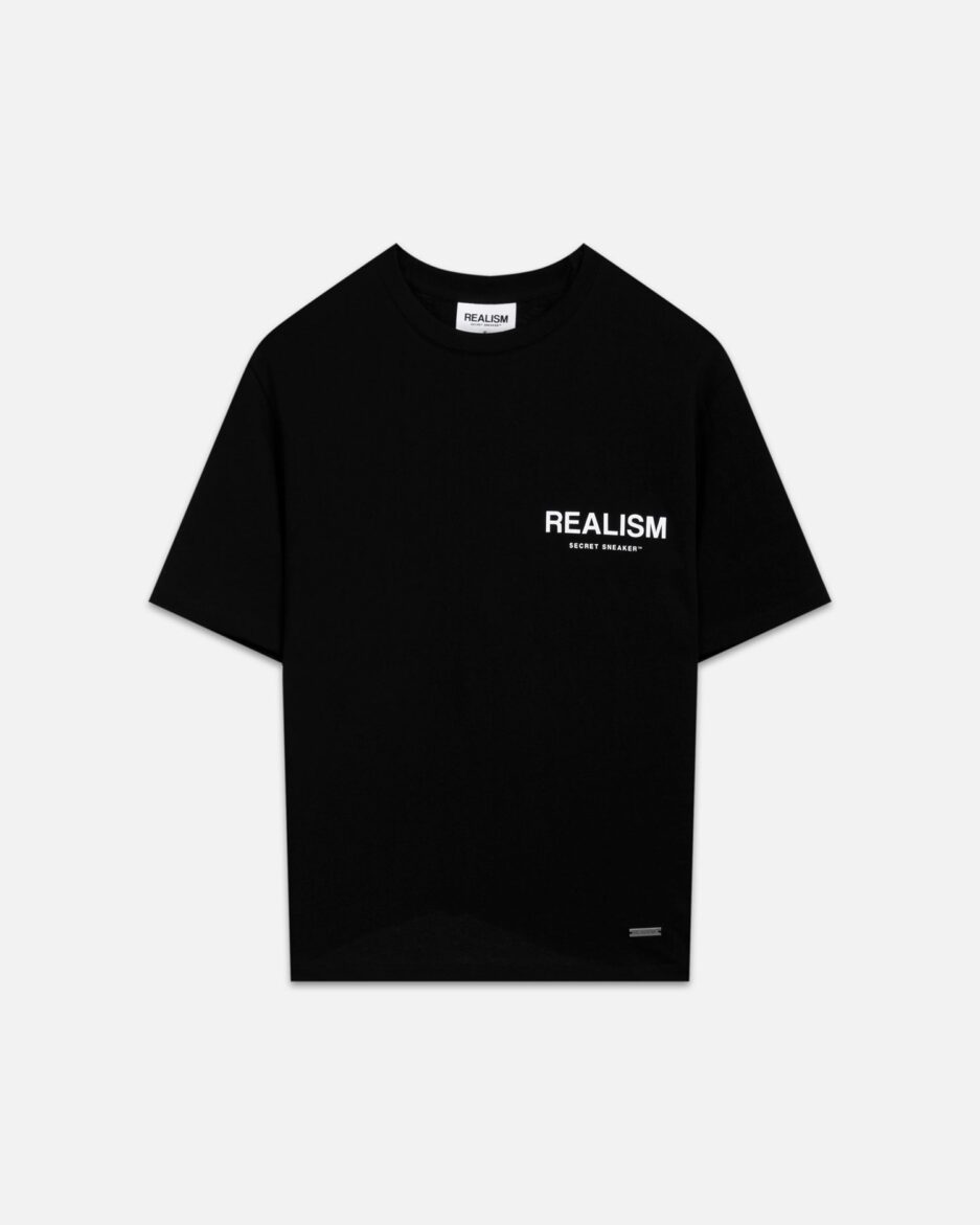 REALISM BACK LOGO TEE JET BLACK