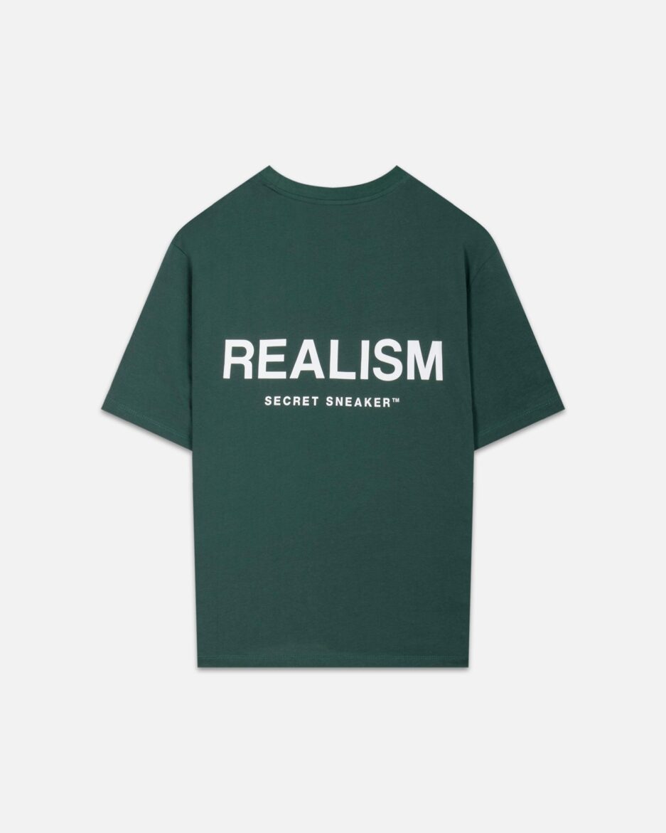 REALISM BACK LOGO TEE PINE GREEN