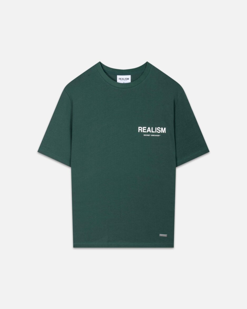 REALISM BACK LOGO TEE PINE GREEN