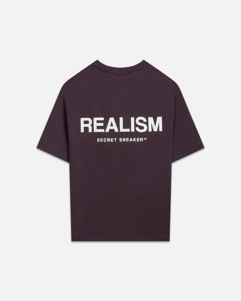 REALISM BACK LOGO TEE PLUM