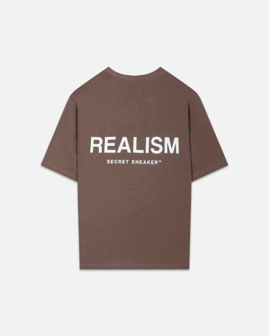 REALISM BACK LOGO TEE SEPIA BROWN