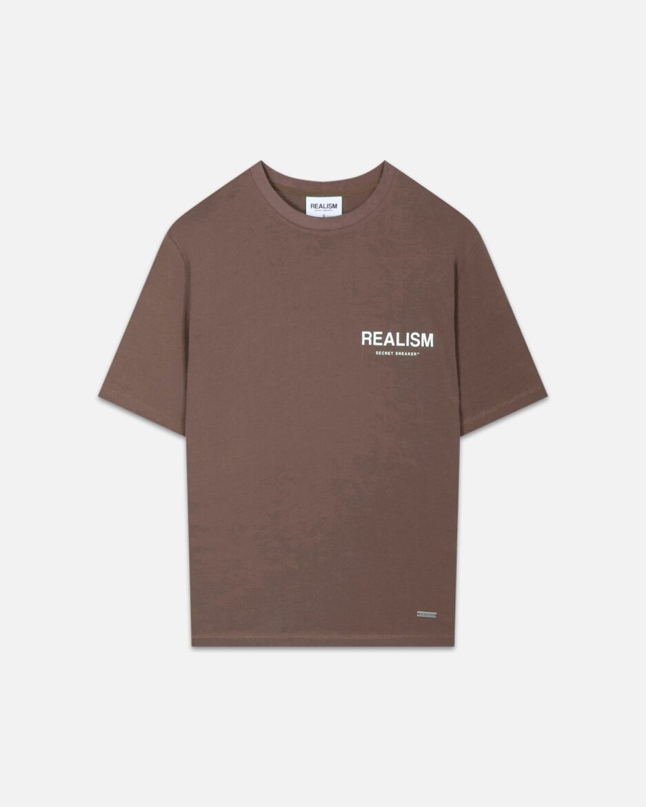 REALISM BACK LOGO TEE SEPIA BROWN