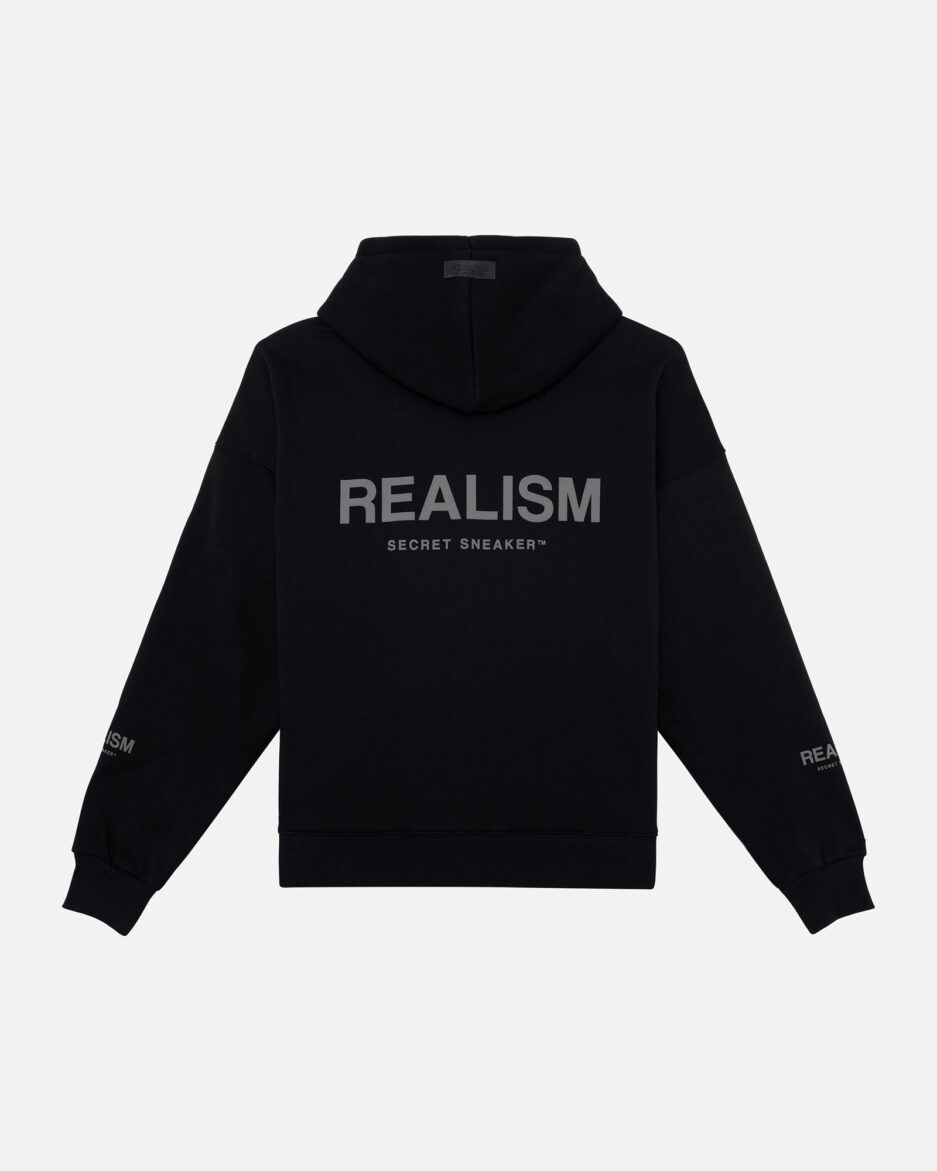 REALISM COURT BOXY HOODIE BLACK