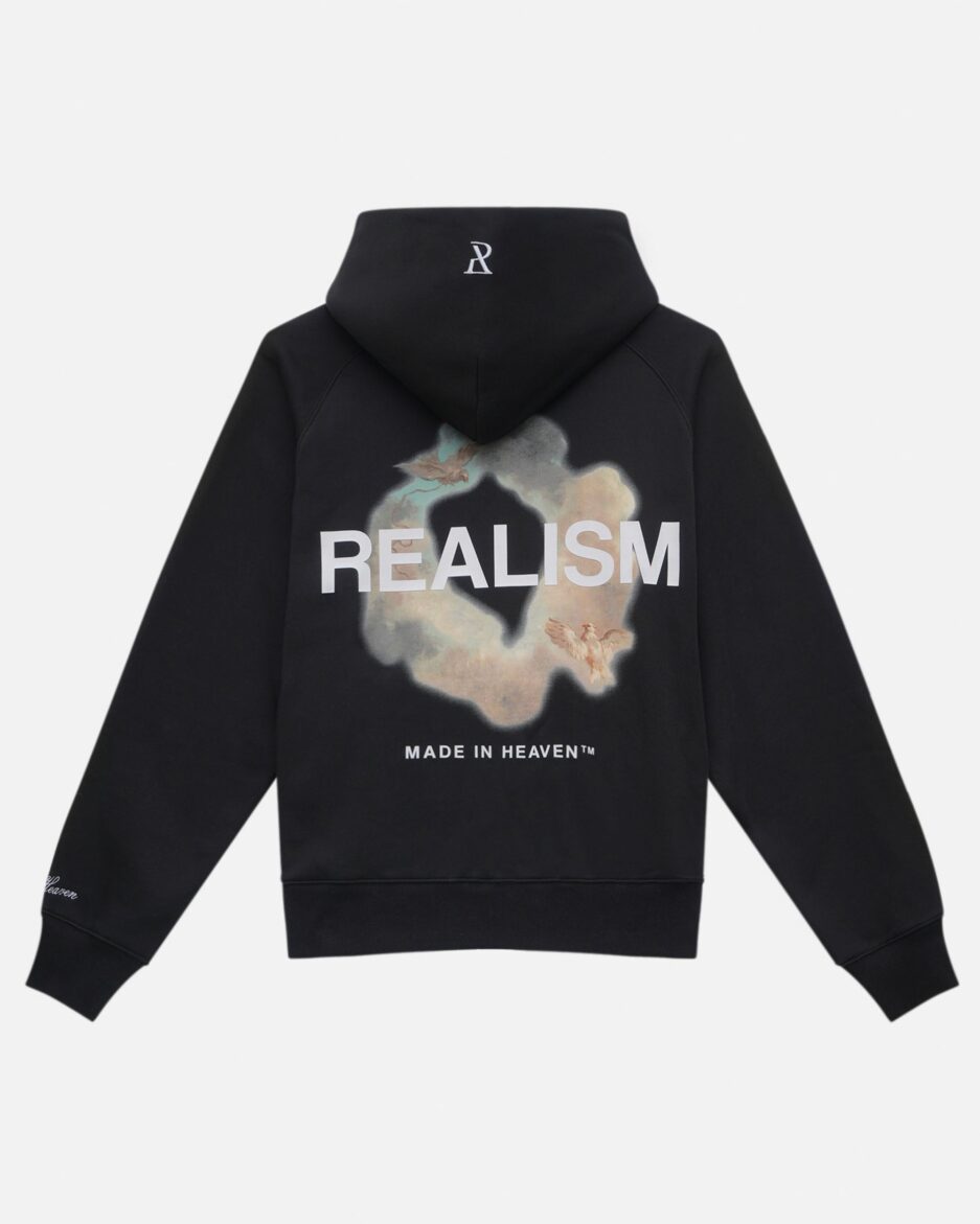 REALISM HALO ZIP HOODIE BLACK