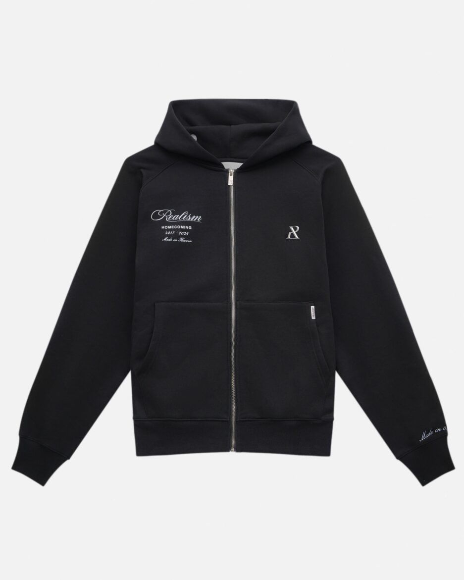 REALISM HALO ZIP HOODIE BLACK