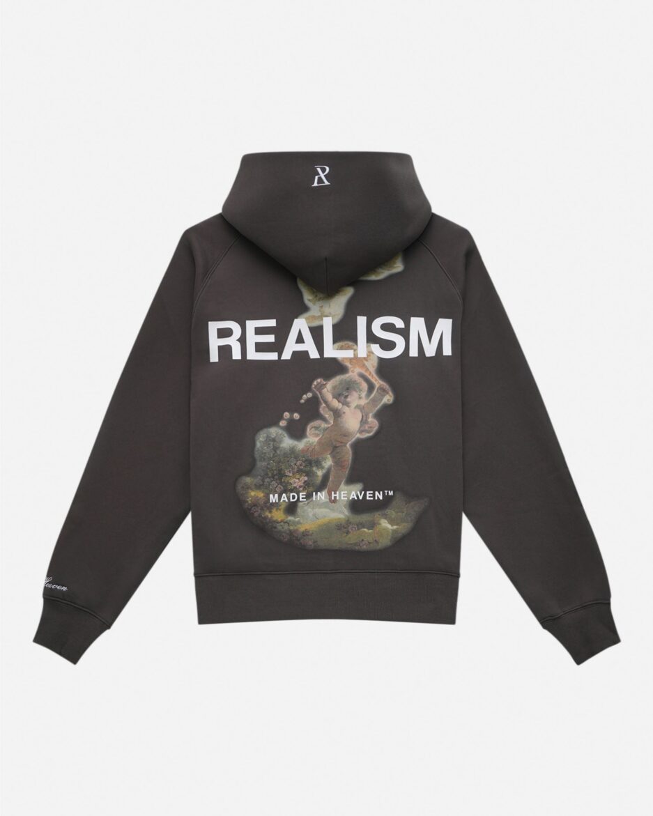 REALISM REALM OF ANGELS ZIP HOODIE ASPHALT