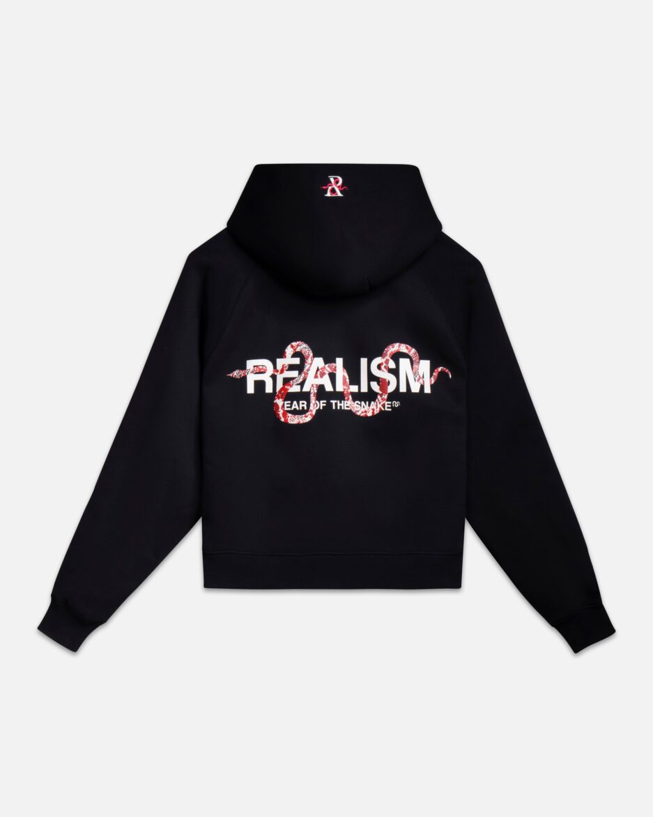 REALISM SNAKE LOGO HOODIE BLACK