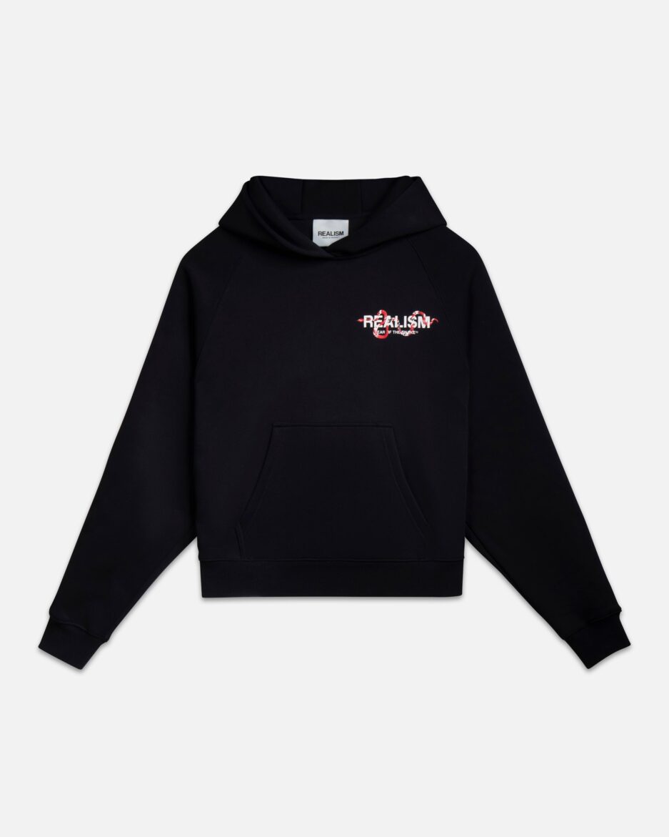 REALISM SNAKE LOGO HOODIE BLACK