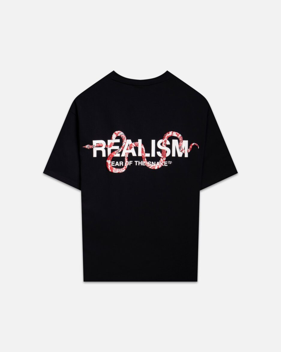 REALISM SNAKE LOGO TEE BLACK